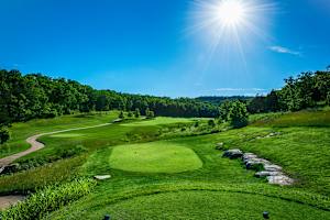 The rolling layout of Branson Hills is the design work of Chuck Smith.